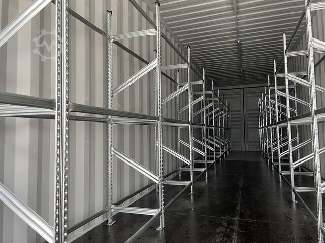 Container de depozitare 40‘ HC Double Door mit Reifenregalsystem