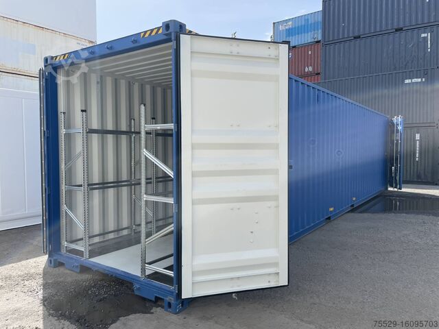 Container de depozitare 40‘ HC Double Door mit Reifenregalsystem