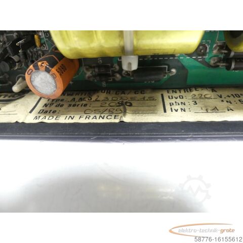 ALSTHOM hluti ALSTHOM Alsthom Parvex NFC 53 220 / AMS 2300515 Power Supply