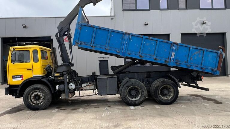 Tipper with crane Renault G 290 Manager (POMPE MANUELLE / GRUE / LAMES / ...