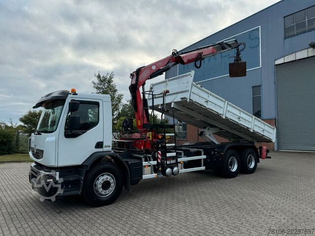 Kran fest á bíl RENAULT Premium Lander 310.26 6x4 Kipper /Kran