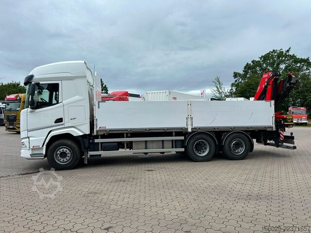 Вантажівка з відкритою платформою DAF XF 480 Baustoffpritsche mit Fassi Ladekran F235