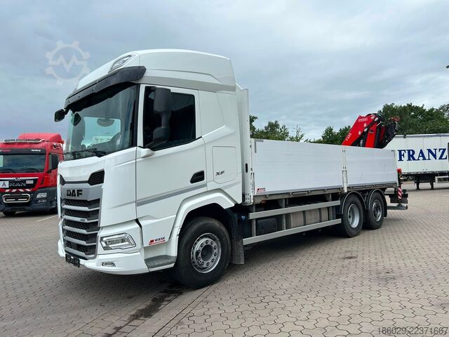 Кран, змонтований на вантажівці DAF XF 480 Baustoffpritsche mit Fassi Ladekran F235