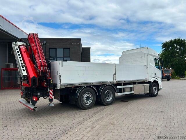 Кран, змонтований на вантажівці DAF XF 480 Baustoffpritsche mit Fassi Ladekran F235