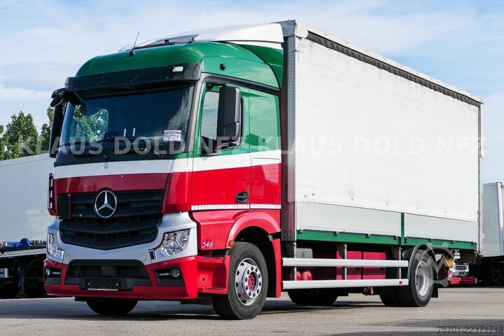 LKW mit Pritsche & Plane MERCEDES-BENZ Actros 1842 Pritsche Plane Vollluft LBW Euro 6