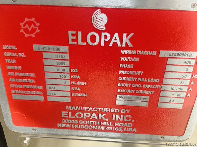 Máquina de llenado aséptico de envases de cartón Elopak, Shikoku S-PS80HA (2007) Elopak, Shikoku Aspetische Karton Abfülllung