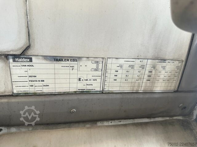 푸드 탱커 Van Hool FOOD / RVS chassis / empty weight: 5.860kg / 29...