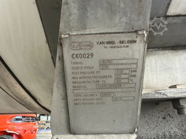 Cisternă pentru alimente Van Hool FOOD / LEBENSMITTEL / empty weight: 5.860k / 29...