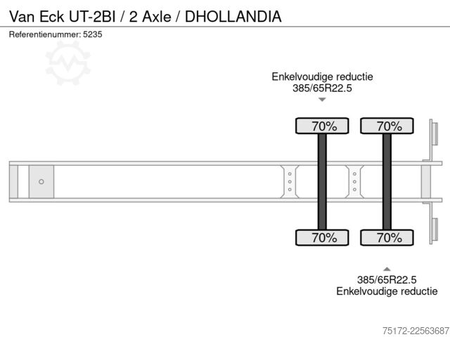 Рефрижераторне/заморожене транспортування Van Eck UT-2BI / 2 Axle / DHOLLANDIA