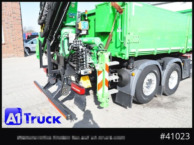 Tipper truck MAN TGS 26.460 LL  Kipper Kran Funk Lenkachse,