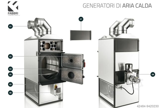 hot air generator, workshop heater, hall heater Fabbri F85 c.v.