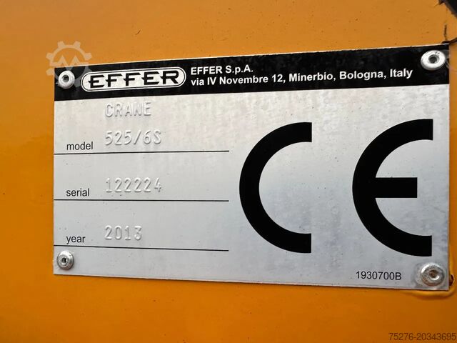 Kranwagen Volvo FH 480 6x4 Effer 525/6S + Fly Jib 6S ,Winch Euro 5