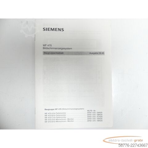 عنصر Siemens WF470 6FM1470-3AA25 Anzeigebaugruppe - ! -