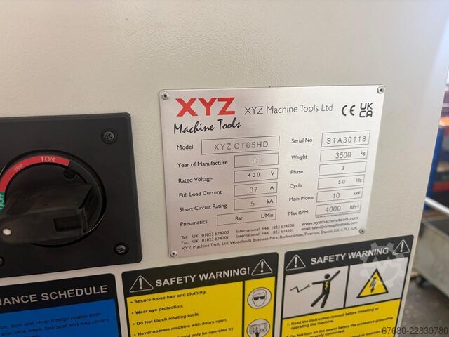 CNC stružnica XYZ Machine Tools CT65HD