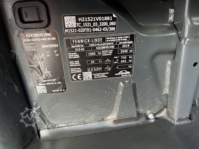Forklift elektrik me 3 rrota Linde E 15-02