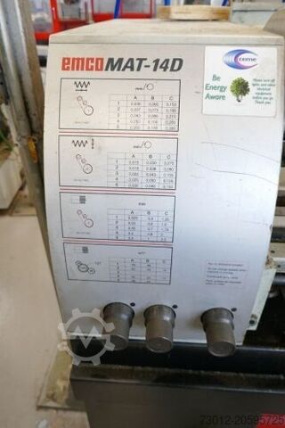 Blý/fóðursnælda rennibekkur EMCO Emcomat 14 D