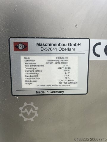 ब्रेड स्लाइसर Treif Diskus 400