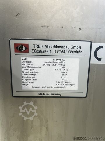 ब्रेड स्लाइसर Treif Diskus 400