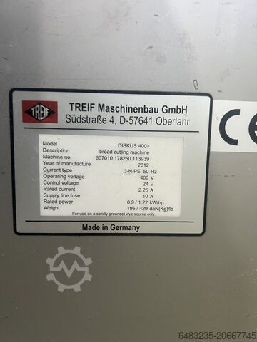 ब्रेड स्लाइसर Treif Diskus 400
