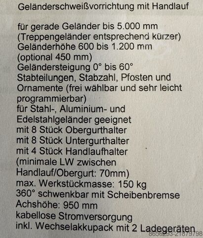 Railing welding fixture Förster Welding Systems 4225