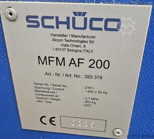 Schüco MFM AF 200 マシニング センター Schüco MFM AF 200