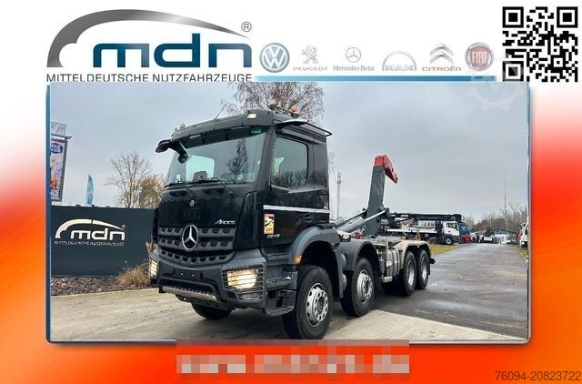 Camion benne à bras amovible MERCEDES-BENZ Arocs 3243 8x4 Abrollkipper Schub/Knickhaken AHK