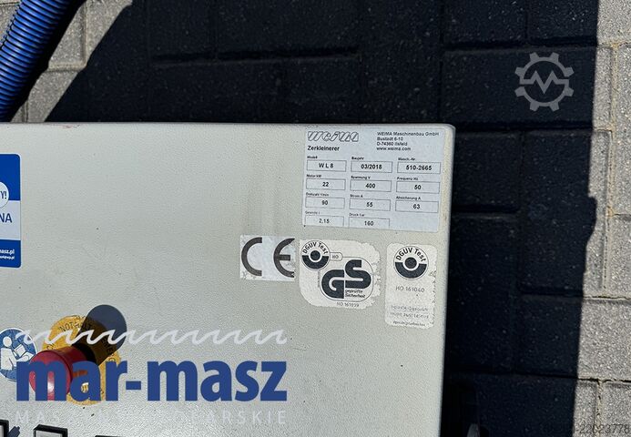 Máy hủy tài liệu Chipper WEIMA WL 8 żmijka