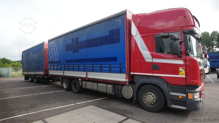 Bạt trượt Scania R 400 6x2 curtainside in combo with Burg trailer