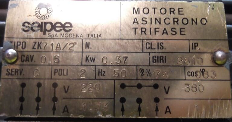 Motor de engrenagem ajustável 0,37 kW 190-1000 rpm MOTOVARIO** TKF/5