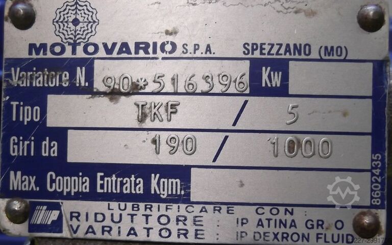 Regelbarer Getriebemotor 0,37 kW 190-1000 U/min MOTOVARIO** SC/05