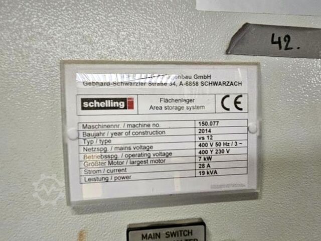 Sierra de panel SCHELLING S45 420 - VS12
