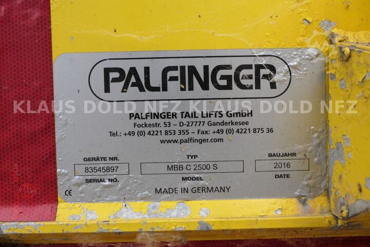 Spezial-LKW  Ladebordwand Palfinger 2016