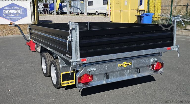 Trīspusējā pašizgāzēja piekabe HUMBAUR HTK3500.31 mit Stahl schwarz