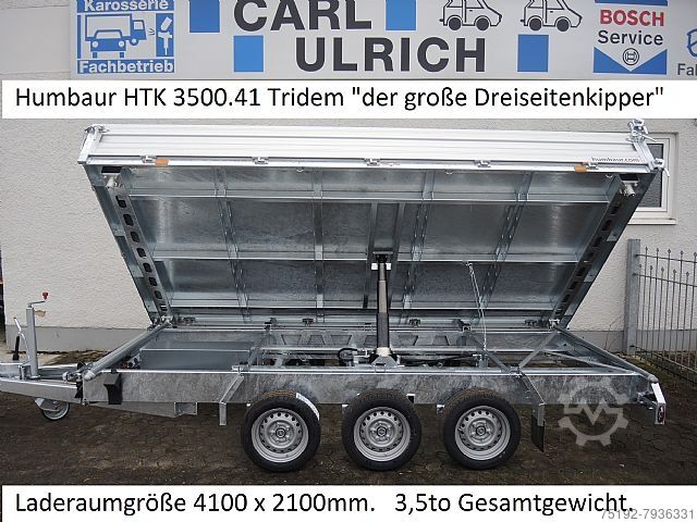 Humbaur HTK3500.41 Dreiseitenkipper Tandemachse 3,5to Ladefläche 410 x 210cm