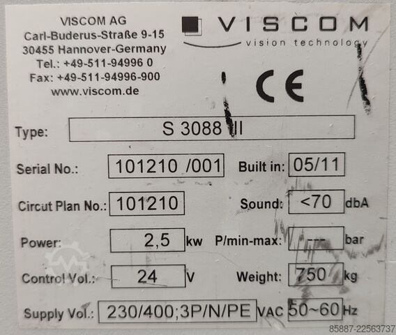 Máquina de teste de placas de circuito impresso Viscom AG S 3088 III