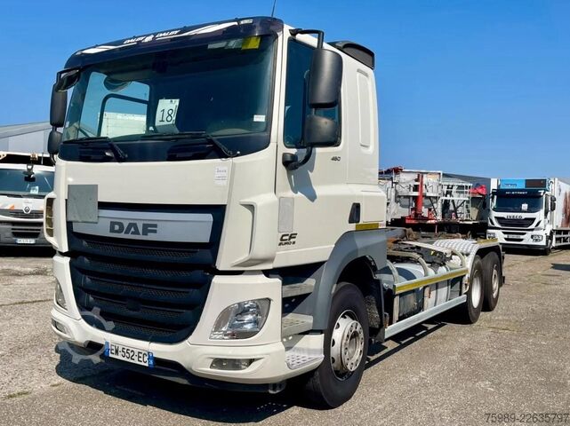 Système de bras à crochet DAF CF 460 6x2, Lift axel, Mooving axel,  NAVI, BAC...