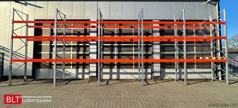 Estante resistente ca. 14 lfm. Palettenregale H: 500cm Fachlast: 4500 kg , 60 Palettenplätze