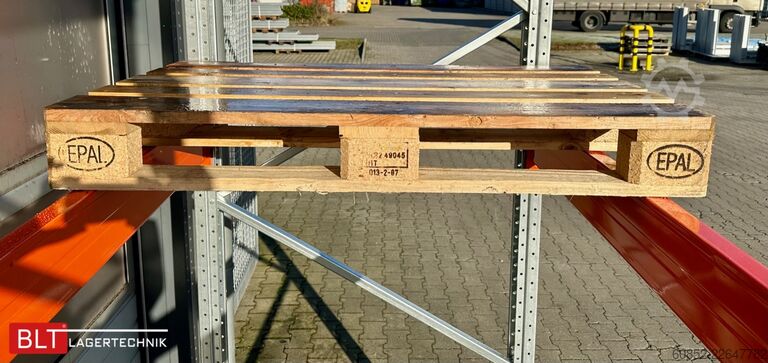 Estante resistente ca. 14 lfm. Palettenregale H: 500cm Fachlast: 4500 kg , 60 Palettenplätze