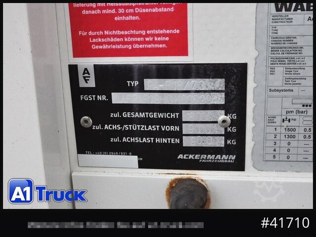 Otvorena prikolica ACKERMANN Baustoff, verzinkt, L 7,2m, Top Zustand