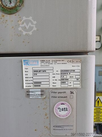 Svejsrøgudsugning CORAL S.p.A., Volpiano (TO), Italien IperJet DF9 (Patronenfilter, Down-Flow)