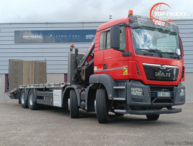 Autószállító MAN TGS 35.360 8x2 - Hiab 22TM Kraan, Machine trans...