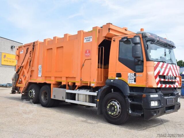 कचरा संग्रहण वाहन Iveco Stralis AD260S31 - VDK waste system Pusher 2000