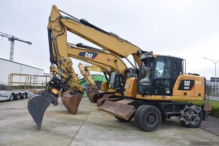 Gravemaskin på hjul Caterpillar M316F - mobile excavator - Tilrotator Engcon