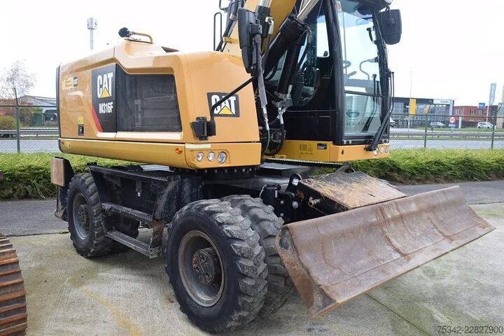 Gravemaskin på hjul Caterpillar M316F - mobile excavator - Tilrotator Engcon