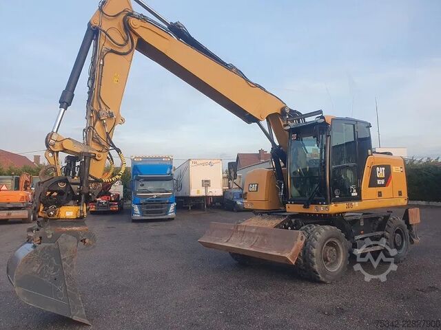 Gravemaskin på hjul Caterpillar M316F - mobile excavator - Tilrotator Engcon