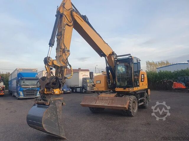 Gravemaskin på hjul Caterpillar M316F - mobile excavator - Tilrotator Engcon