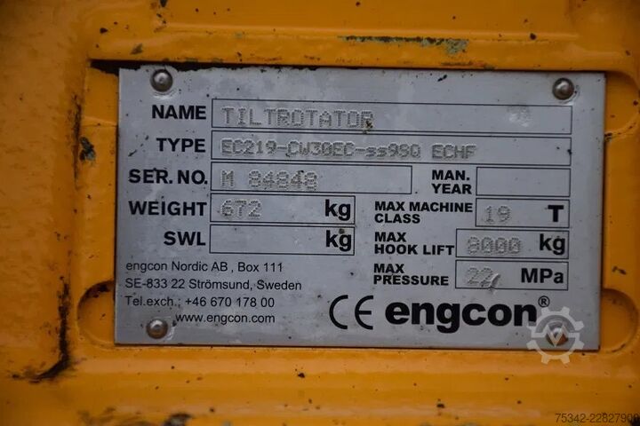 Gravemaskin på hjul Caterpillar M316F - mobile excavator - Tilrotator Engcon