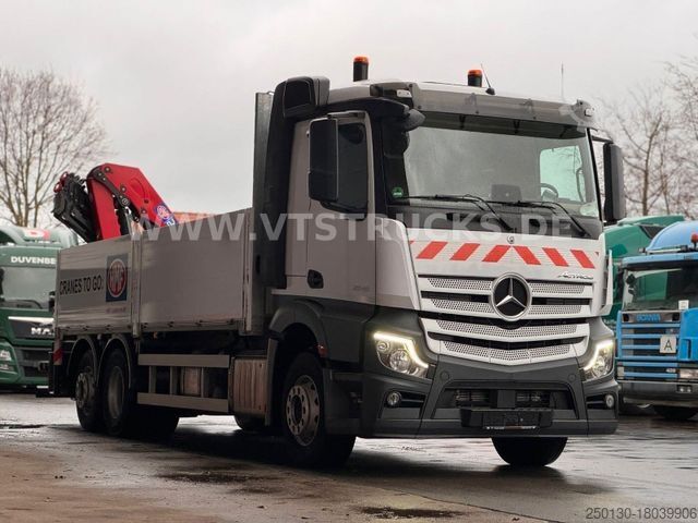 شاحنة مسطحة MERCEDES-BENZ Actros 2545 6x2 Lift-Lenk + HMF2320 Ladekran