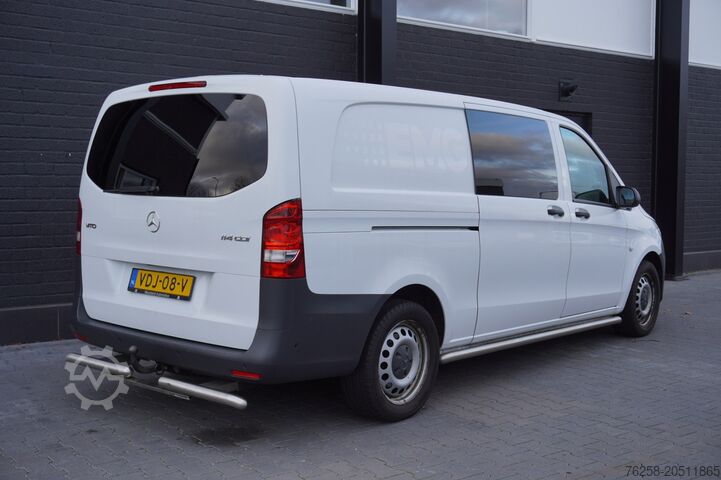 טנדר קופסא Mercedes-Benz Vito 114 CDI XL Dubbele cabine 2x schuifdeur EU...
