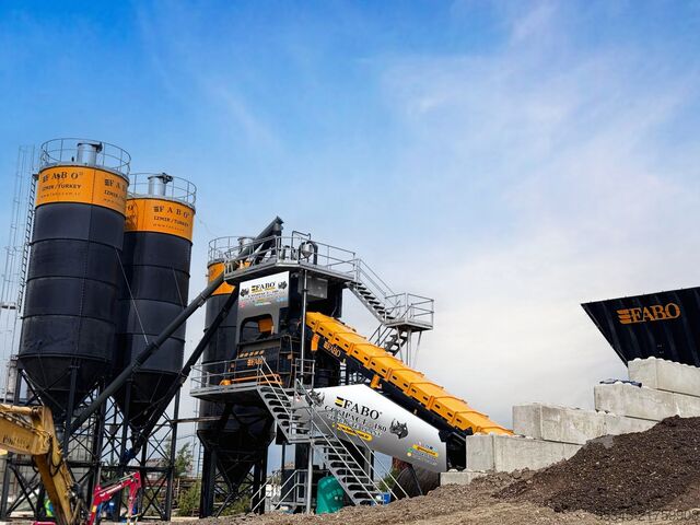 混凝土搅拌站 / 混凝土厂 FABO Concrete Batching Plant COMPACT-180 Sabit Beton Santrali